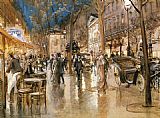Evening on a Parisian Boulevard by Georges Stein